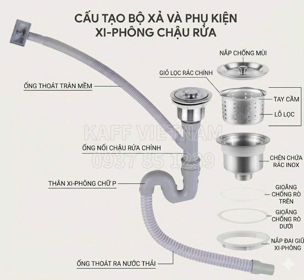 Chậu rửa KAFF GRANITE KF-3322QD - Ảnh 2